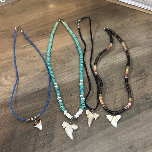 Jewelry - Four shark tooth necklaces